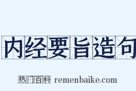 内经要旨造句是什么意思的图片